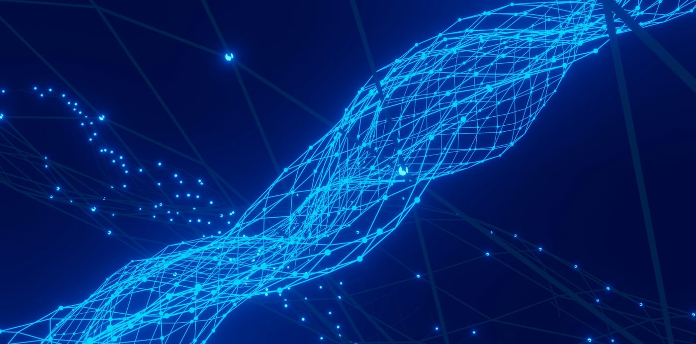 Abstract performance marketing visual with signal lines representing paid media campaign planning